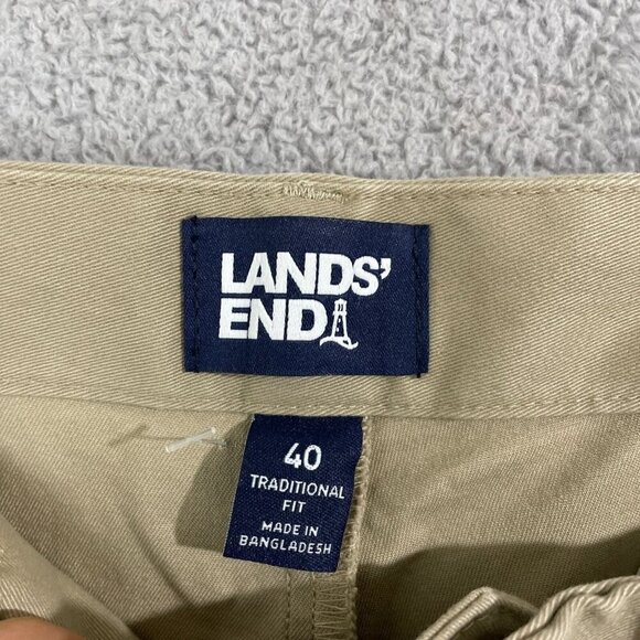 NWOT Lands' End Men's Size 40 Traditional Fit Hybrid Chino Pants Khaki - Picture 4 of 8